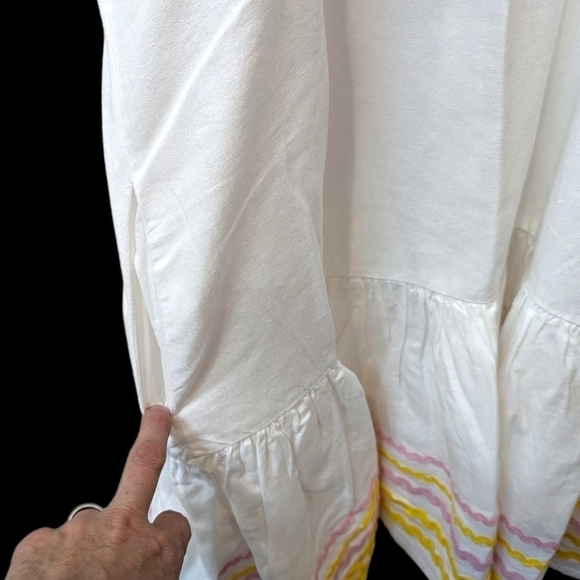 LISA Marie Fernandez 4 Target: Ric Rac Spaghetti Strap Linen Blend Sundress (L) - Picture 6 of 9